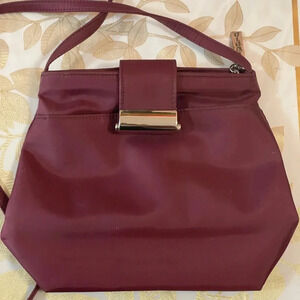 Studio Imports Women's Crossbody Shoulder Small Nylon Bag Purse Bordeaux